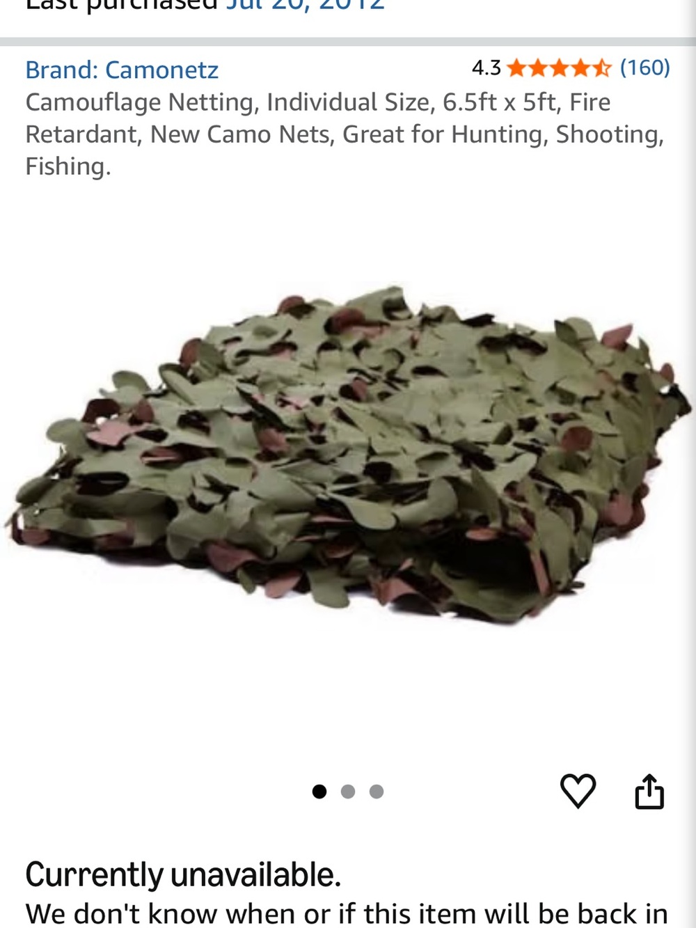 Camouflage Leaf Netting - Olive Green & Brown:6.5 feet by 5 feet - Picture 2 of 2